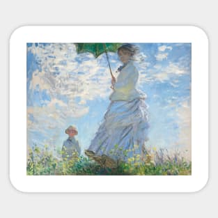 MONET - Claude Monet's Madame Monet and Her Son (1875) by Claude Monet Sticker